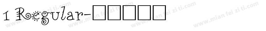 1 Regular字体转换